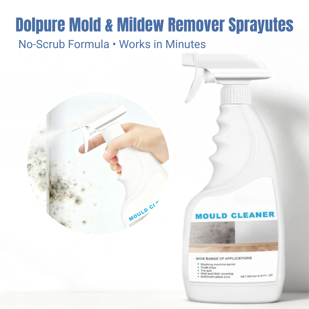 Dolpure Mold & Mildew Remover Spray - Professional Strength Cleaner for Bathroom, Wall, Tile & Grout | With Natural Lysozyme | No Scrubbing Needed, 500ml