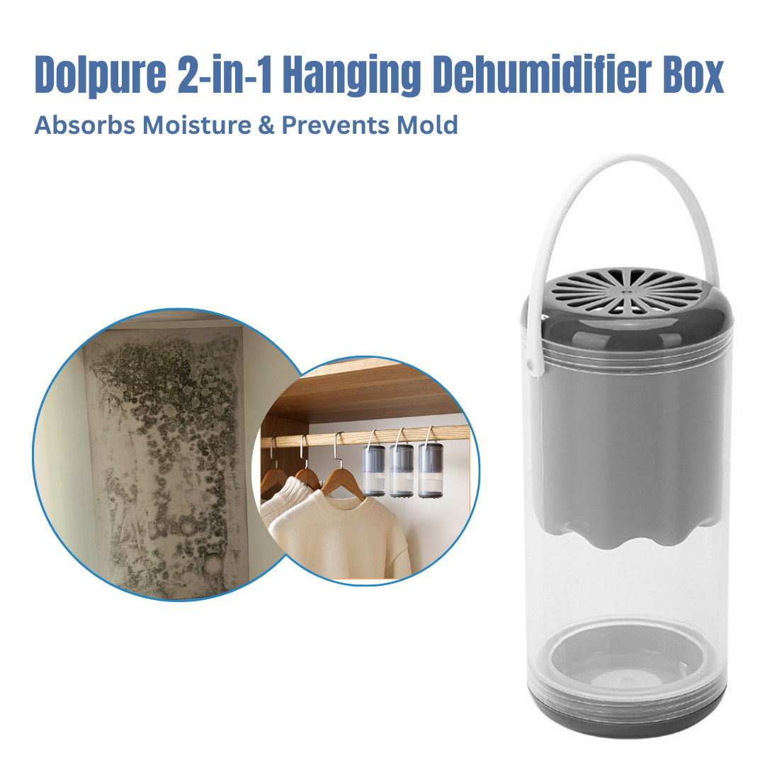 Dolpure | 2-in-1 Hanging Dehumidifier Box | Absorbs Moisture, Prevents Mold