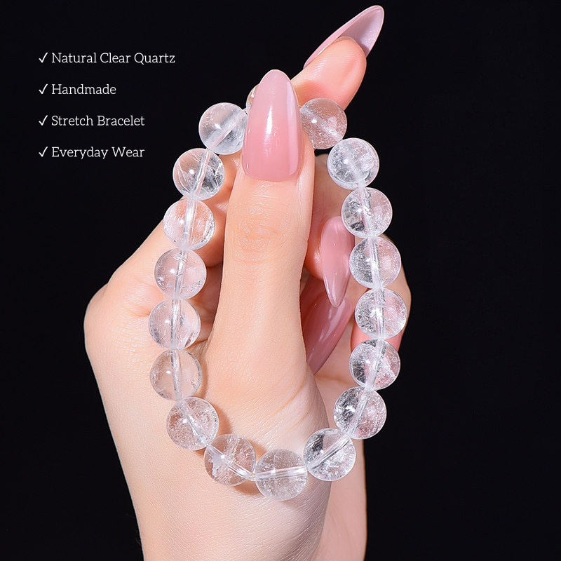 Clear Quartz Bracelet | Natural Crystal Bracelet for Clarity & Everyday Wear