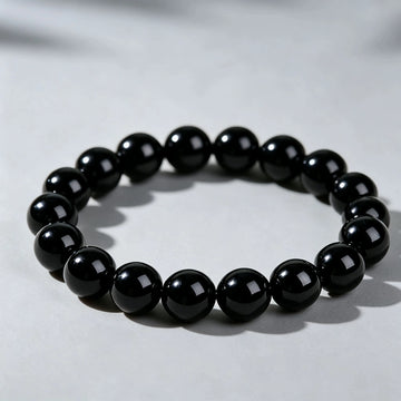 Black Obsidian Bracelet 10mm | Natural Crystal Energy Jewelry for Grounding & Everyday Wear