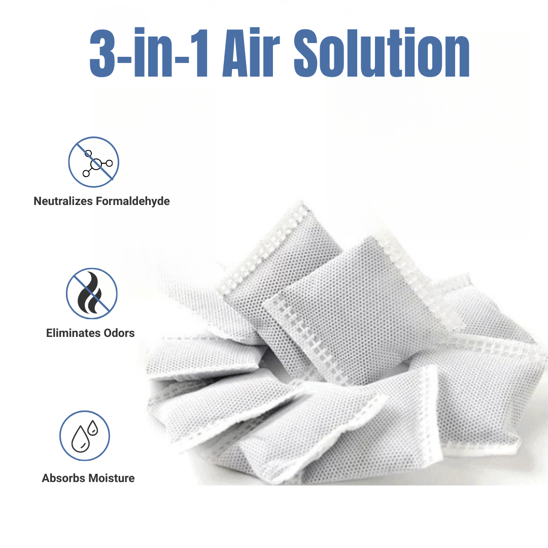 Dolpure Mini Bamboo Charcoal Air Purifying Bags, 20 Pack (3.5"x3.5") - Compact Odor Eliminators for Shoes, Drawers, Cars & Tight Spaces