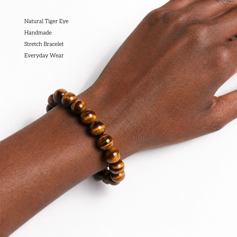 Tiger Eye Bracelet | Natural Crystal Bracelet for Confidence & Everyday Wear