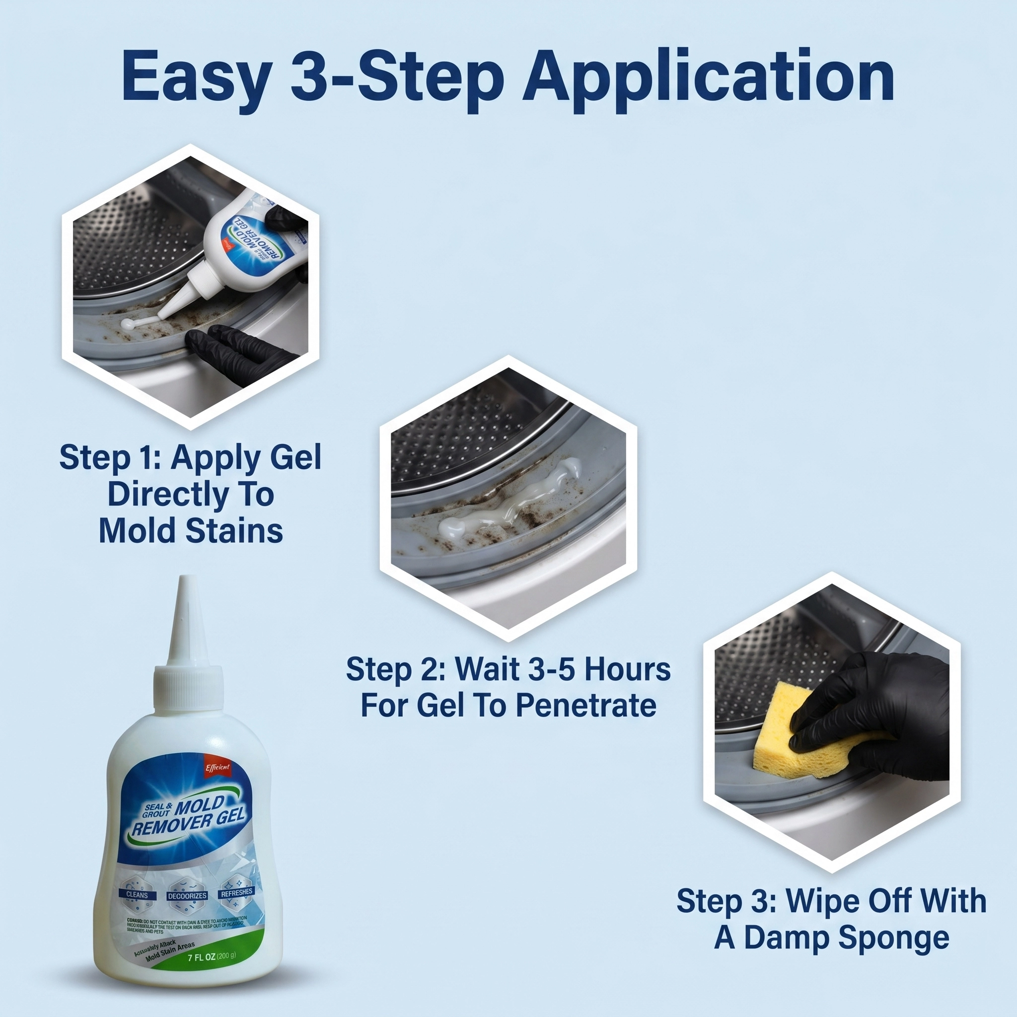 Ultimate Mold & Mildew Remover Gel for Bathroom Tiles & Seals (200g)