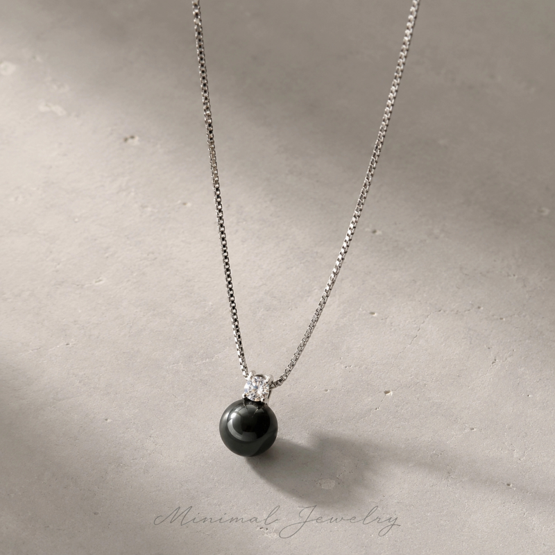 Black Obsidian 10mm Bracelet Necklace | 925 Sterling Silver Energy Jewelry for Protection & Grounding