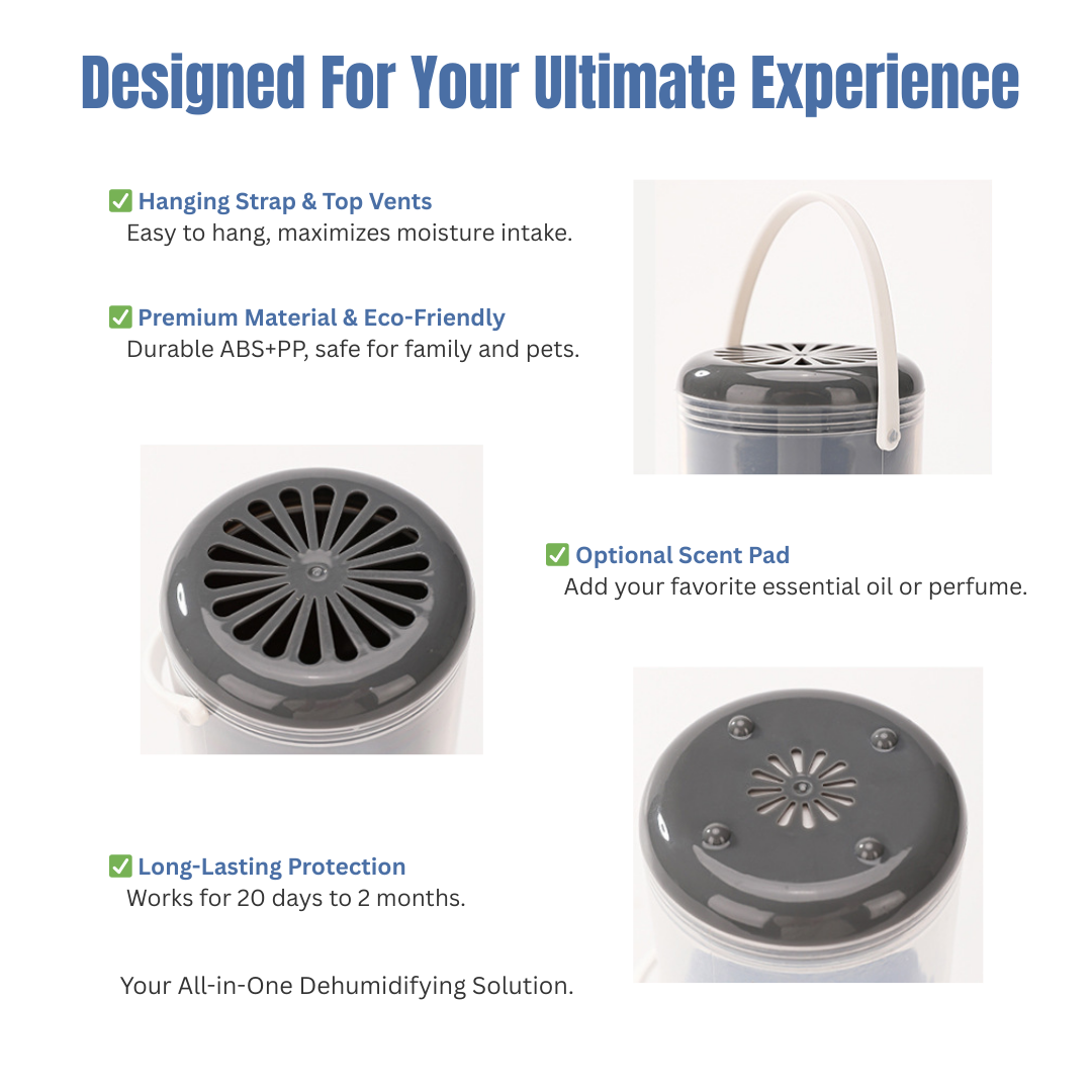 Dolpure | 2-in-1 Hanging Dehumidifier Box | Absorbs Moisture, Prevents Mold