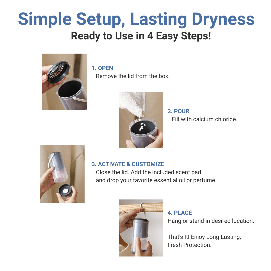 Dolpure | 2-in-1 Hanging Dehumidifier Box | Absorbs Moisture, Prevents Mold