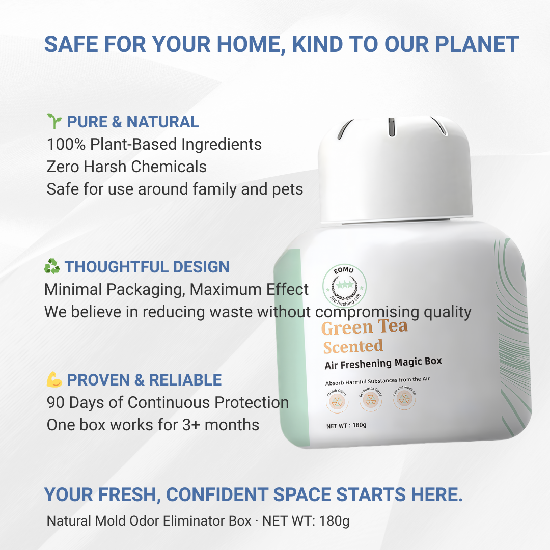 Dolpure Odor Eliminator Box - Molecular Odor Decomposer for Shoes, Car & Home | Breaks Down Smells, Doesn't Mask (180g, 90 Days)