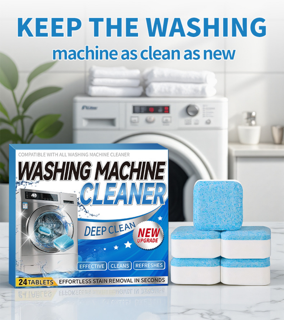 Dolpure Pro-Strength Washing Machine Cleaner Tablets - 12 Count | Powerful Descaling & Mold Removal