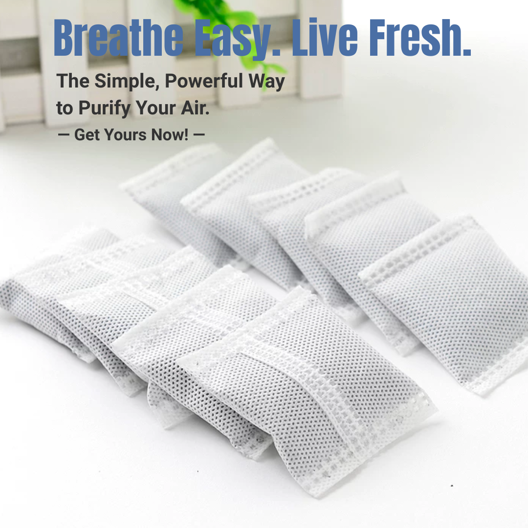 Dolpure Mini Bamboo Charcoal Air Purifying Bags, 20 Pack (3.5"x3.5") - Compact Odor Eliminators for Shoes, Drawers, Cars & Tight Spaces