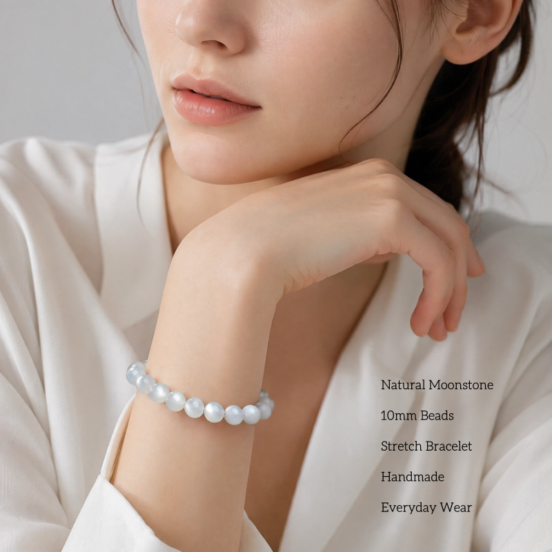 Moonstone Bracelet | Natural Crystal Bracelet for Calm & Everyday Wear