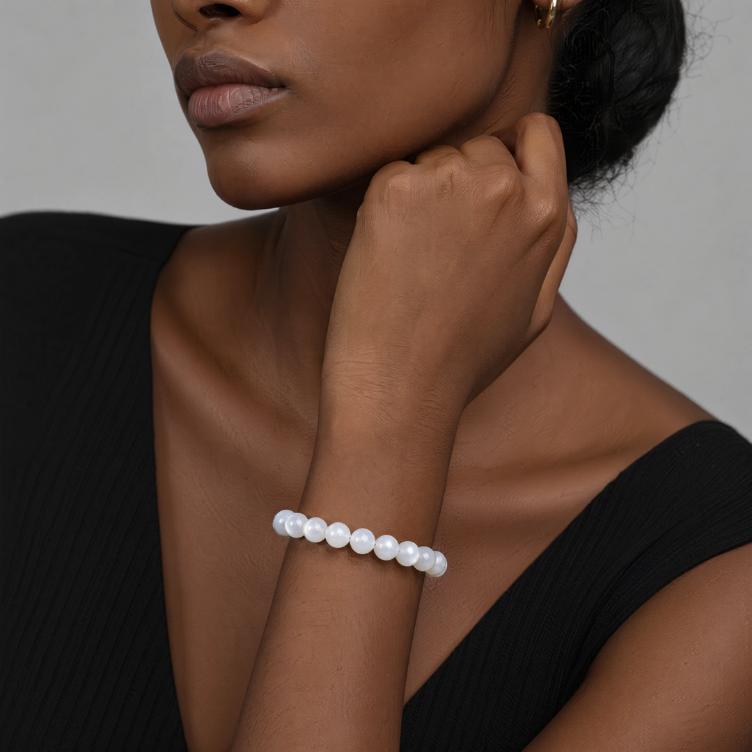 White Moonstone Intentional Energy Bracelet